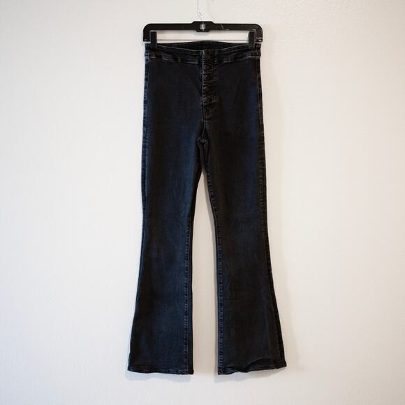 Mother The Hollywood Pixie Cruiser Flare Jeans Baa Baa Black Sheep SZ 28 - Picture 2 of 8